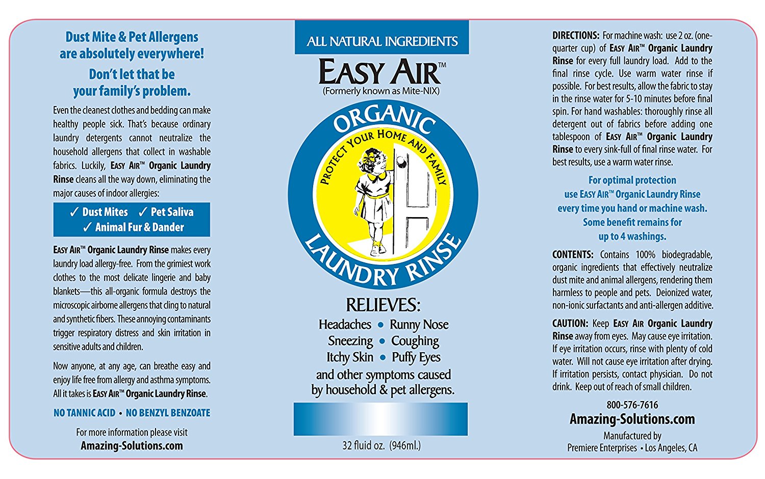 Easy Air Allergy Laundry Rinse REFILL